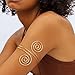 FUNRUN JEWELRY Arm Cuff Upper Arm Band for Women Gold Arm Cuff Bangle Bracelets Adjustable Coil Swirl Armlet ArmBand Jewelry,3-4Pcs
