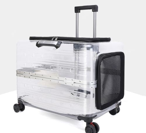 Sefoemut 2024 �y�b�g�L�����[ �L���X�^�[�t�� �y�b�g�J�[�g 4�� �L�����[�P�[�X �� �L ���^�� ���^�� �n�[�h�L�����[ �ω׏d20KG �y�� ���o���� ���s ��� �ʉ@ (�V���o�[) (�g�����X�y�A�����g�E�u���b�N) [���s�A���i]