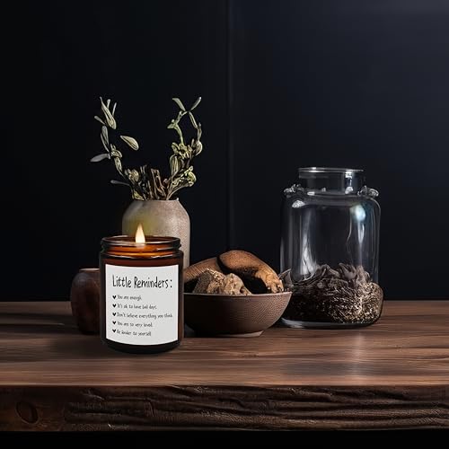 XUISWELL-Inspirational-Scented-Candles-Inspirational-Gifts-for-Women-Friends-Teenage-GirlsLittle-Reminders-Gift-You-are-Enough-Encouragement-Gifts-for-WomenTeens-Girls-Bedroom-Holders-Candles-Jar