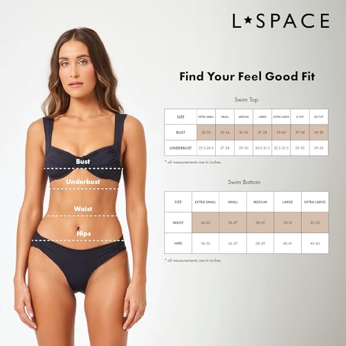 L*Space Eco Chic Repreve Kyslee One Piece Swimsuit for Women, Classic Coverage, Ribbed Fabric, Twist Front, Adjustable Straps4