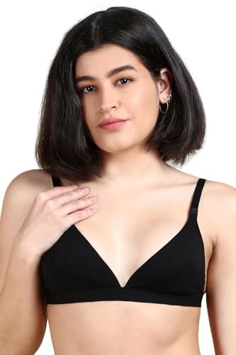 Image of &Circus PureSoft True Fit Triangle Non Padded Bra for Women | Deep Neck Plunge Bra for Women | Triangle Low Coverage Bra