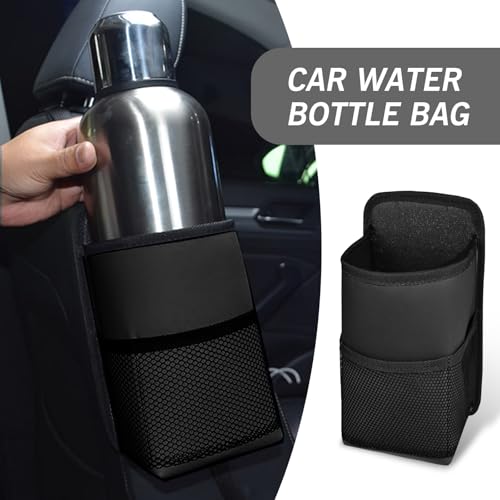 Bolsa para botella de agua para carro, 9.8 x 5.51 pulgadas, negra miniatura 7