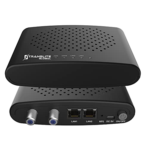 Image of MoCA 2.5 with 2 Gigabit Ethernet Ports - Ethernet Over Coaxial Adapter (2 Pack) | Translite Global | Model: TL-MC84