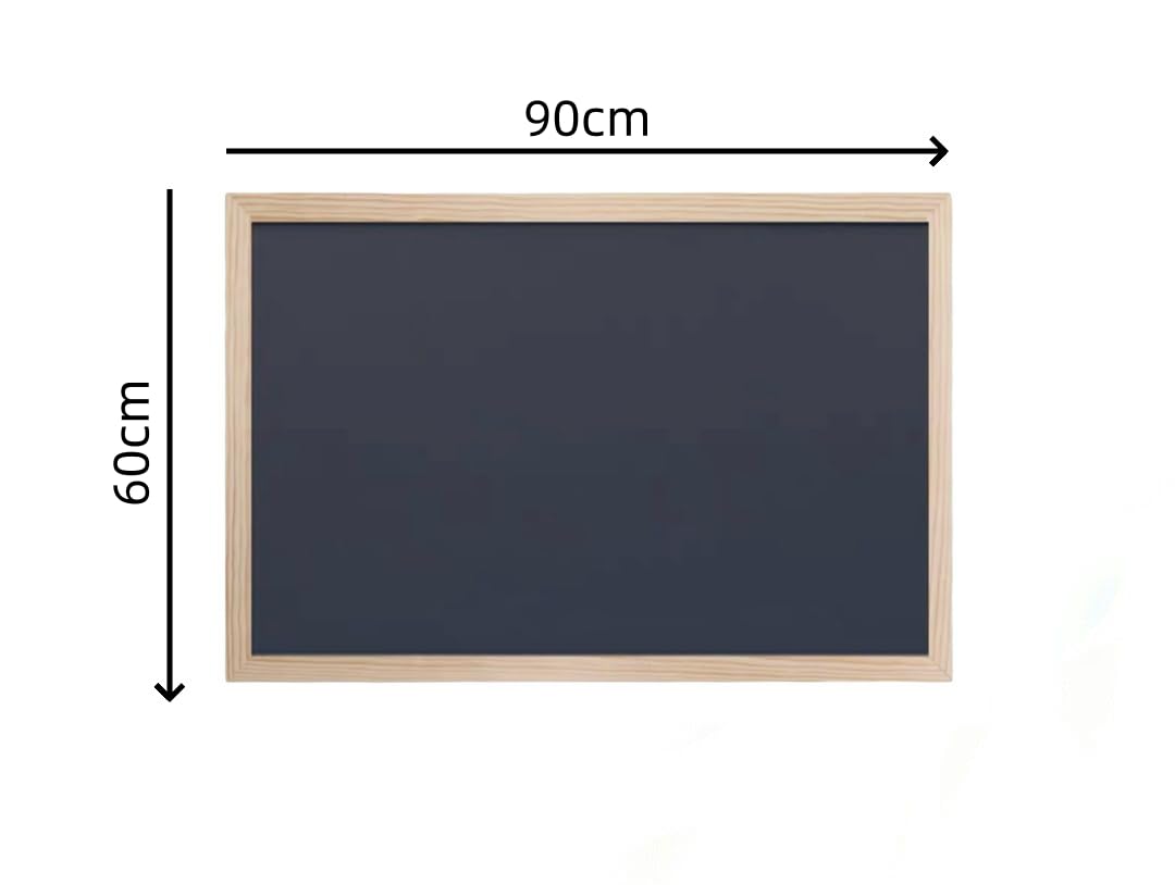 Pizarra Blanca/Negra 90x60 cm Negro