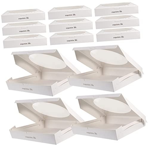 STOBAZA Pizza Boxes 20pcs Square Paper Pizza Box Take Out Containers Easy to Clean Reuse