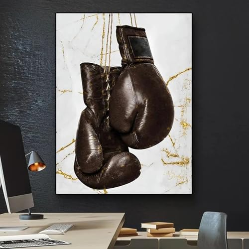 Affiche de gants de boxe abstrait pour salon tendance et moderne