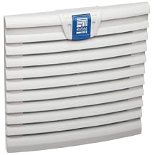 Rittal 3238200 Light Grey ABS TopTherm Fan Outlet Filter, 5-53/64" Width x 5-53/64" Height x 5/8" Depth