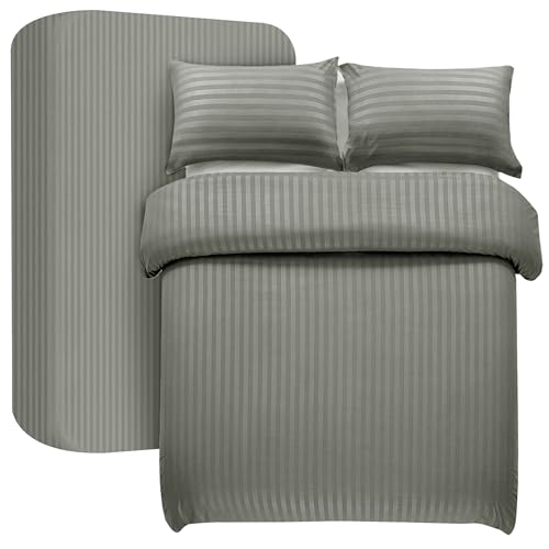 My home store - Set copripiumino a righe in raso