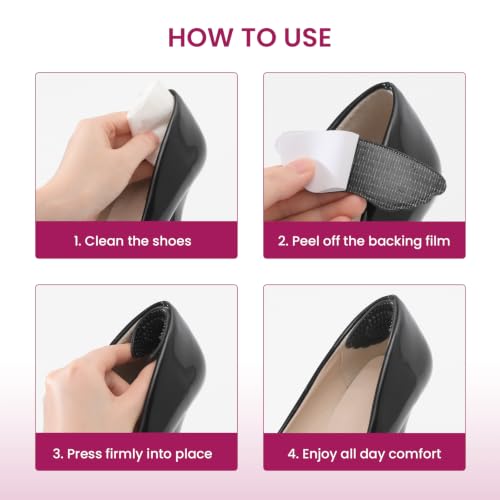 Bukihome 6 Pairs Gel Heel Pads for Shoes, Soft Heel Grips for Womens Shoes by Bukihome - Used condition - Image 6