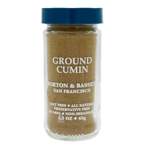 Morton & Bassett Ground Cumin, 2.3 oz – Non-GMO, Salt-Free, Earthy and Warm Spice for Tacos, Curries & Mediterranean Dishes