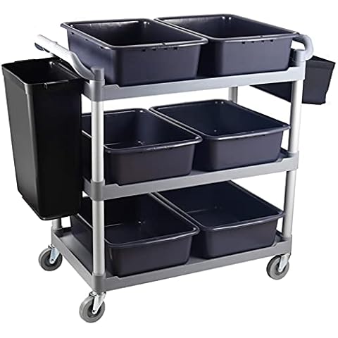 Serving Cart Kitchen Trolley, Easy to Move Multifunctional Dining Service Car, Strong Load-bearing Capacity Suitable for Various Places, 5 Specifications (Color : Gray E, Size : 50x96.5x98CM) Cover