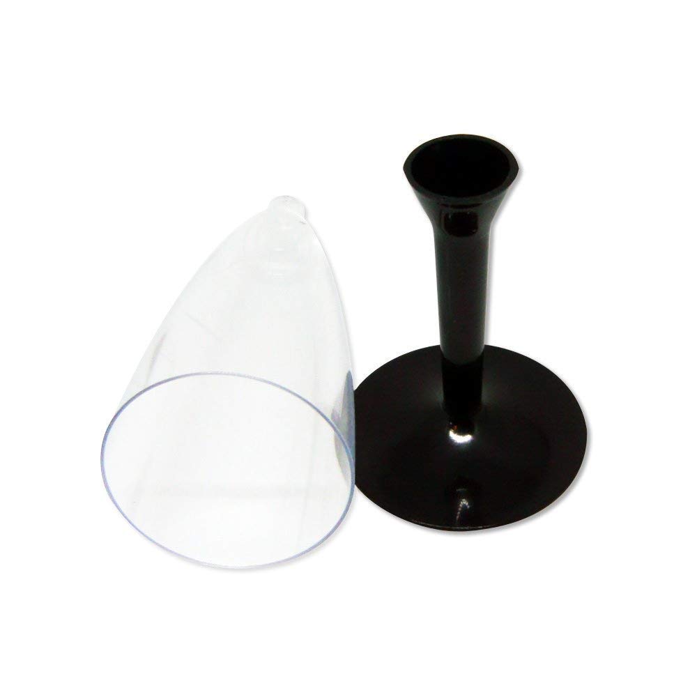 PZ 50 CALICI FLUTE + PZ 50 BASE NERA PER CHAMPAGNE E SPUMANTE