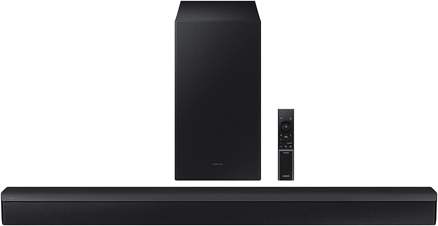 Soundbar (HW-C45E/XL) 2.1 Channel, 300W, Dolby Digital, 3 Speakers, Wireless Subwoofer, Bluetooth Enabled and DTS Virtual X Experience Sound (Black)