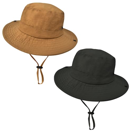 Image of Outdoor Kids Sun Hat UPF 50+ Quick Dry Foldable Bucket Hat Lightweight Adjustable Fishing Safari Hat for Girls and Boys