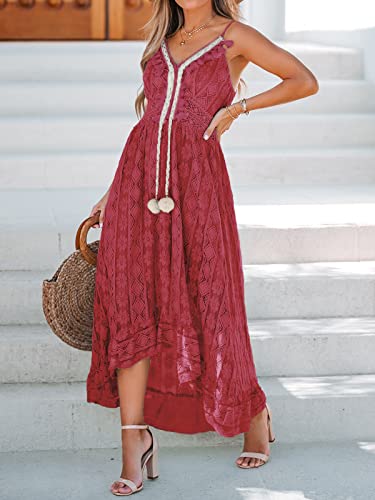 Image of CUPSHE Womens Lace Summer Maxi Dresses 2026 Beach Wear