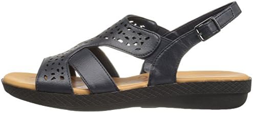 Easy Street Women's Bolt Flat Sandal, Navy, 8 2W US | Image 7