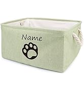 TONYFY Personalized Dog Toy Storage Basket Bin Collapsible Customized Pet's Name Storage, Organiz...