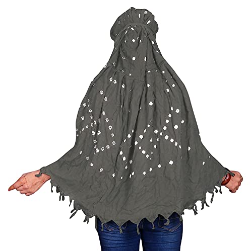 Image of Cotton Long Scarf Cum Mask Scarves Usable for Vehicle Driver | White Printed Design Fabric | Universal Size | Soft & Breathable Sun Protection | For Girl & Women