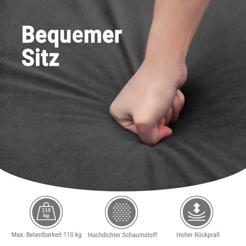 vidaXL Massagesessel, Sessel Verstellbare Rückenlehne Fußteil, Fernsehsessel Relaxsessel mit Liegefunktion, Liegesessel Polstersessel Ruhesessel, Gelb Samt – Bild 6