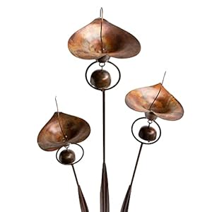 Happy Gardens Calla Lily Garden Stake with Bells | Bronze Outdoor Lillies Flower Decorations Happy Gardens Calla Lily Garden Stake with Bells Bronze Outdoor Lillies Flower Decorations