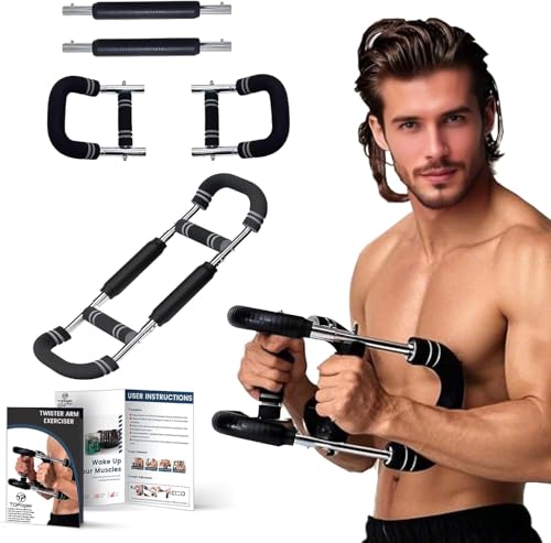 TOPtoper Twister Armtrainer 2025 Neue Brust Trainer für Unterarme, verstellbare Trainingsstange mit Feder, armdrücken brustmuskel trainingsgeräte (Grey, 60-100lbs) TOPtoper Twister Armtrainer 2025 Neue Brust Trainer für Unterarme, verstellbare Trainingsstange mit Feder, armdrücken brustmuskel trainingsgeräte (Grey, 60-100lbs)