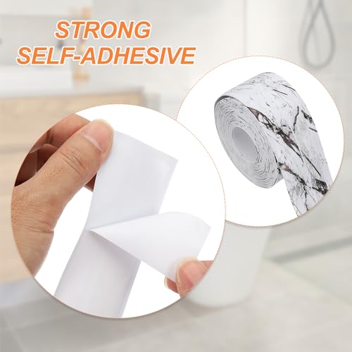 Image of PATIKIL Caulk Tape Waterproof Self Adhesive, PVC Toilet Caulking Sealant Strip Bathtub Caulk Sealing Strip Tape for Bathroom Kitchen Countertop, Ink Stone Pattern (1.5 Inch x 16.4 Ft)