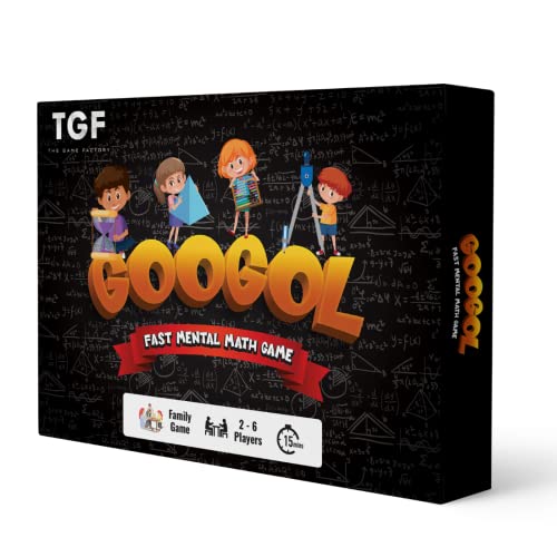 The Game Factory Googol - Fun Educational Math Card Game for Kids & Adults - Age 6 Years & Above - Travel Friendly Packaging - Educational Stem - Fast Mental Math Game