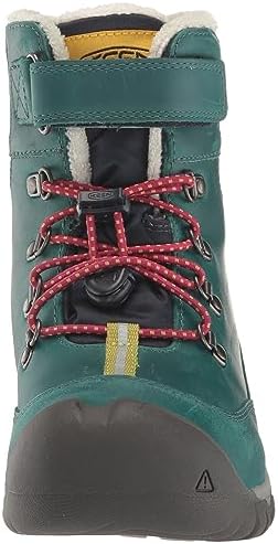 KEEN Kanibou Mid Height Waterproof Insulated Snow Boots, Deep Lagoon/Jazzy, 2 US Unisex Big Kid | Image 1