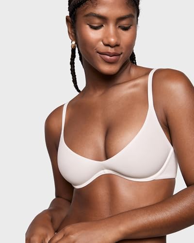 Image of INLYRIC Women's Inbarely Plus Plunge Bra - Unlined Underwire Sexy Demi Balconette Bras