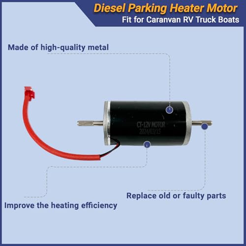 Image of 12V 5KW Parking Heater Motor, Diesel Parking Heater Electric Blower Motor Fit for Caranvan RV Truck Boats, Fit for Eberspacher Webasto Diesel Heater, Replace 252113992000