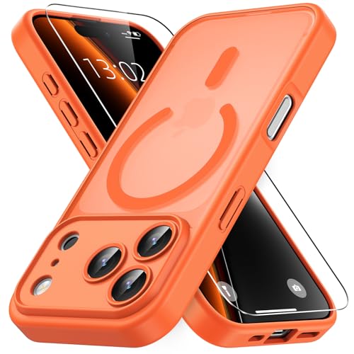Coque fine iPhone 17 Pro Max anti-rayures et antichoc orange