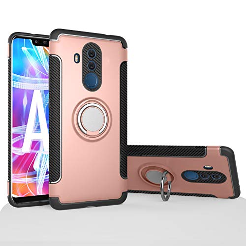 Mate 10 Lite/Nova 2i Case, Mingwei [with 360 Â° Kickstand] Rotating Ring Case [Dual Shockproof] Protection Cover Compatible with [Magnetic Car Mount] for Huawei Mate 10 Lite (Rose Gold, Mate 10 Lite)