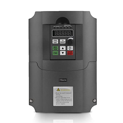 Inversor VFD, convertidor de frecuencia VFD 7.5kW monofásico Entrada 220VAC Salida trifásica 380VAC, controlador de velocidad VFD Inversor VFD