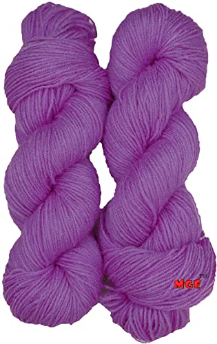 Image of Brilon Purple (200 gm) Wool Hank Hand Knitting Wool /Art Craft Soft Fingering Crochet Hook Yarn, Needle Knitting Yarn Thread dye SM-ZB