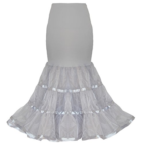 Image of Women Mermaid Petticoat Fishtail Underskirt Trumpet Crinoline for Mermaid Wedding Dress