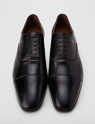 Image of Louis Philippe Men Premium Leather Breathable Lining Material Anti Slip with Heel TPR Sole Formal Oxford Shoes