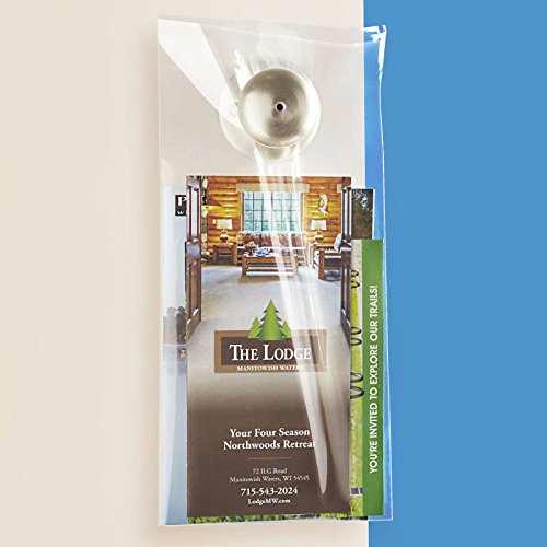 ULINE 50 Clear 6 x 12 DOORKNOB Poly Bags for Hanger Flyers