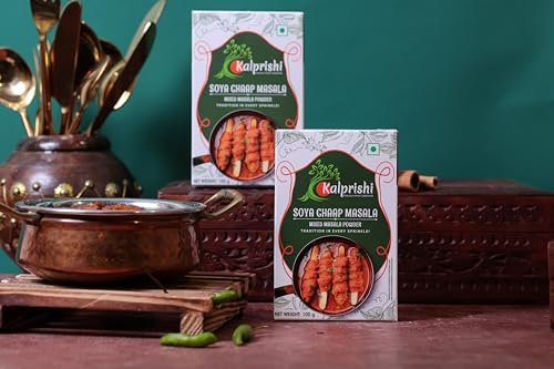 Image of Kalprishi Soya Chaap Mixed Masala | Authentic Spicy & Aromatic Blend | Perfect for Gravy, Tandoori & Kebab Recipes | No Added Preservatives or Colours | Natural Oils Retained (5)