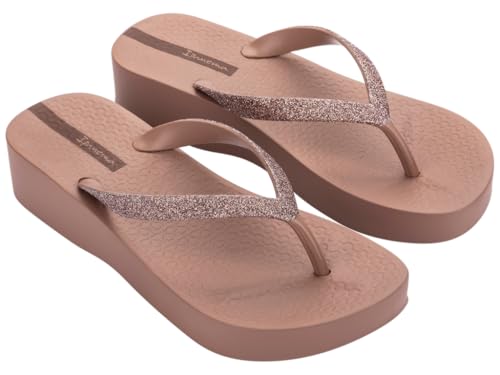 Ipanema Mesh Chic Plat Fem sandales plateforme femme noir or pailleté taille 35.5