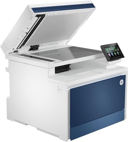 HP Color Laserjet Pro 4302fdw, 5HH64F, Imprimante Multifonction A4, Impression, numérisation et Copie Recto/Verso, 33 ppm, N/B et Couleur, USB, Wi-FI, Ethernet, Fax, Écran Tactile, Bleue et Blanche