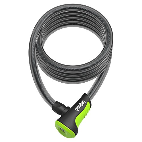 ONGUARD Neon Candado Espiral, 180 cm x 12 mm, Verde