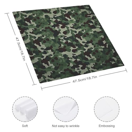 Servilletas de Tela con Estampado Camuflaje Verde Reutilizables miniatura 2