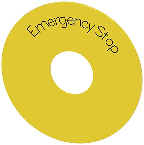 Plaque d'arrêt d'urgence jaune 75 mm Siemens 3SU19000BB310DA0 pour commande de protection