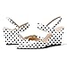 Soireelady Women Pointed Toe Wedges Two Strap High Heel Sandals Buckle Strap Heels Elegant Wedding Shoes Polka-Dot Size US8.5