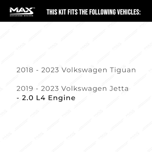 Image of MAX Advanced Brakes - Brake Kit For 2018-2023 Volkswagen Tiguan, Volkswagen Jetta (13.39 inch Dia Fr Rotor, GLI)| Carbon Ceramic Brake and Rotor Kit Front and Rear| OE Replacement Brake Rotors