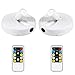 COLFULINE 2PCS Faretto a LED, LED Luce a Disco Senza Fili con Telecomando, Luce Sotto Armadio Luce, Faretto a Lampada con Testa Girevole, per Bagno, Corridoio, Cucina, Ripostiglio, Seminterrato ecc