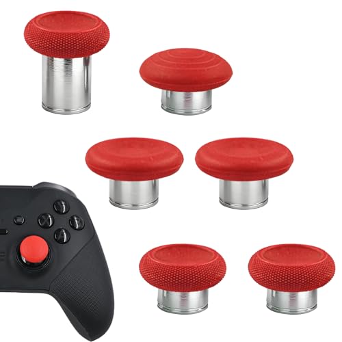Image of 6 in 1 Metal Magnetic Thumbsticks for Xbox Elite Series 2 Controller,Red | Elite Series 2 Controller Thumbsticks,Swappable Analog Stick Joysticks for Xbox Elite Series 2 /Elite Series 2 Core Controller