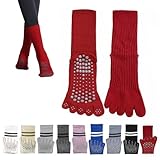 [UPBEATLIFE] ピラティス 靴下 ヨガソックス ピラティスソックス 5本指ソックス レディース 滑り止め靴下 ロング 保温 吸湿性 通気性 速乾 汗対策 ピラティス ヨガ ダンス スポーツ オールシーズン対応 男女兼用（Cタイプ・1足・クリスマス限定）