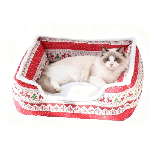 Lit de Noël pour chien accessoire confortable lavable chat - 2