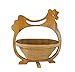 GMMH Faltkorb Obstkorb Dekoschale Obstschale Holz faltbar (Design Huhn)